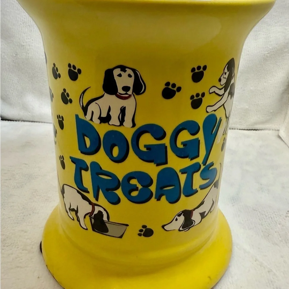 Yellow Dog Treat Jar